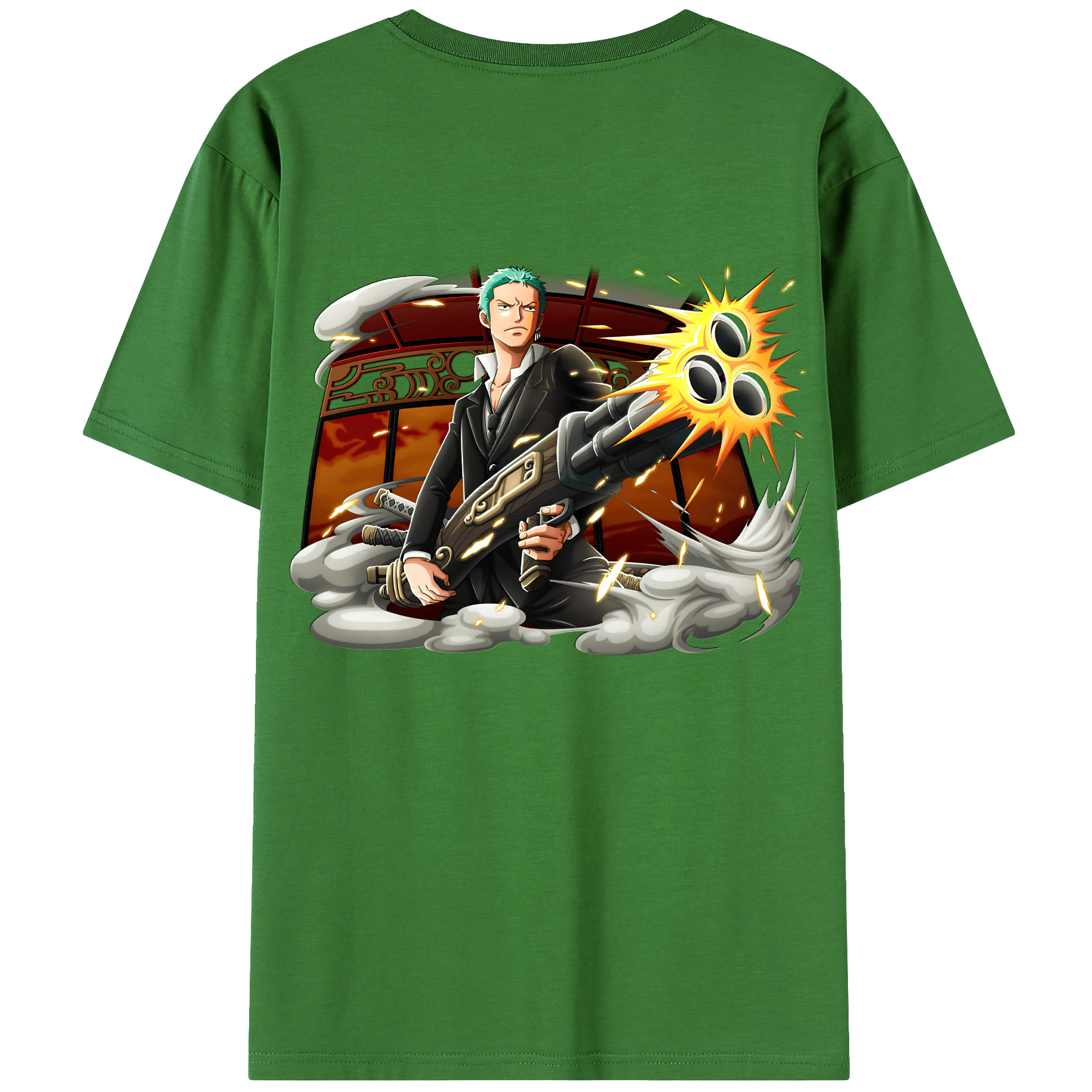 ワンピース ロロノア・ゾロ ONE PIECE Roronoa Zoro レディース半袖Tシャツ(バックプリント)